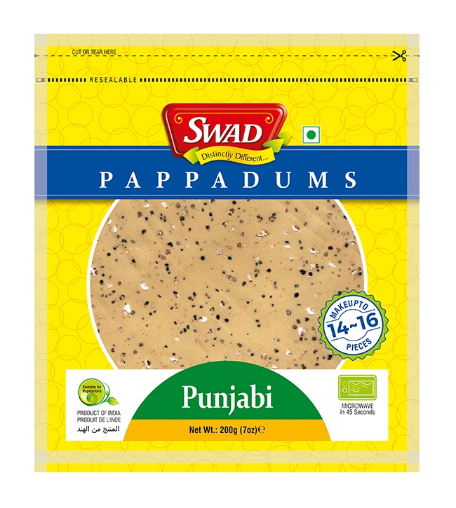 Pappadums Punjabi Swad 200g.